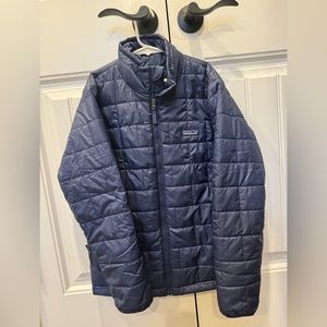 Kids navy Patagonia jacket size large(12)
